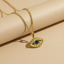Blue Eye Pendant Gold Plated