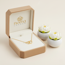 Double Heart Pendant Gold Plated