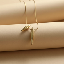 Dual Drop Pendant Necklace Gold Plated