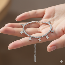 Silver Crystal Charm Bracelet