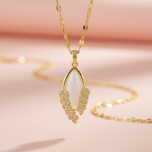 Ethereal Leaf Gold Plated Pendant