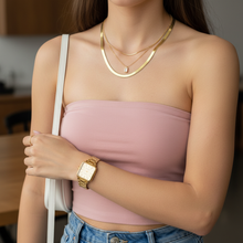 Flat snake chain necklace