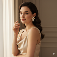 Floral Pearl Drop Earrings