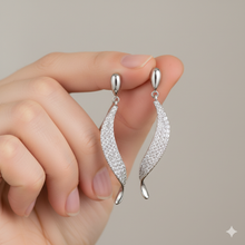 Luxe Cascade Diamond & Silver Drop Earrings