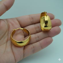 Chunky Polished Gold Hoop Earrings