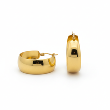 Chunky Polished Gold Hoop Earrings