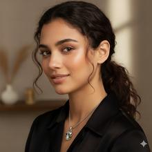 Silver Star Skull Pendant Necklace