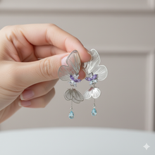 Lilac & Aqua Butterfly Statement Earrings
