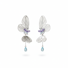 Lilac & Aqua Butterfly Statement Earrings