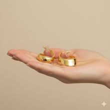 Elegant Gold-Plated Hoop Earrings