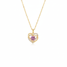 Intertwined Heart Gold Plated Necklace