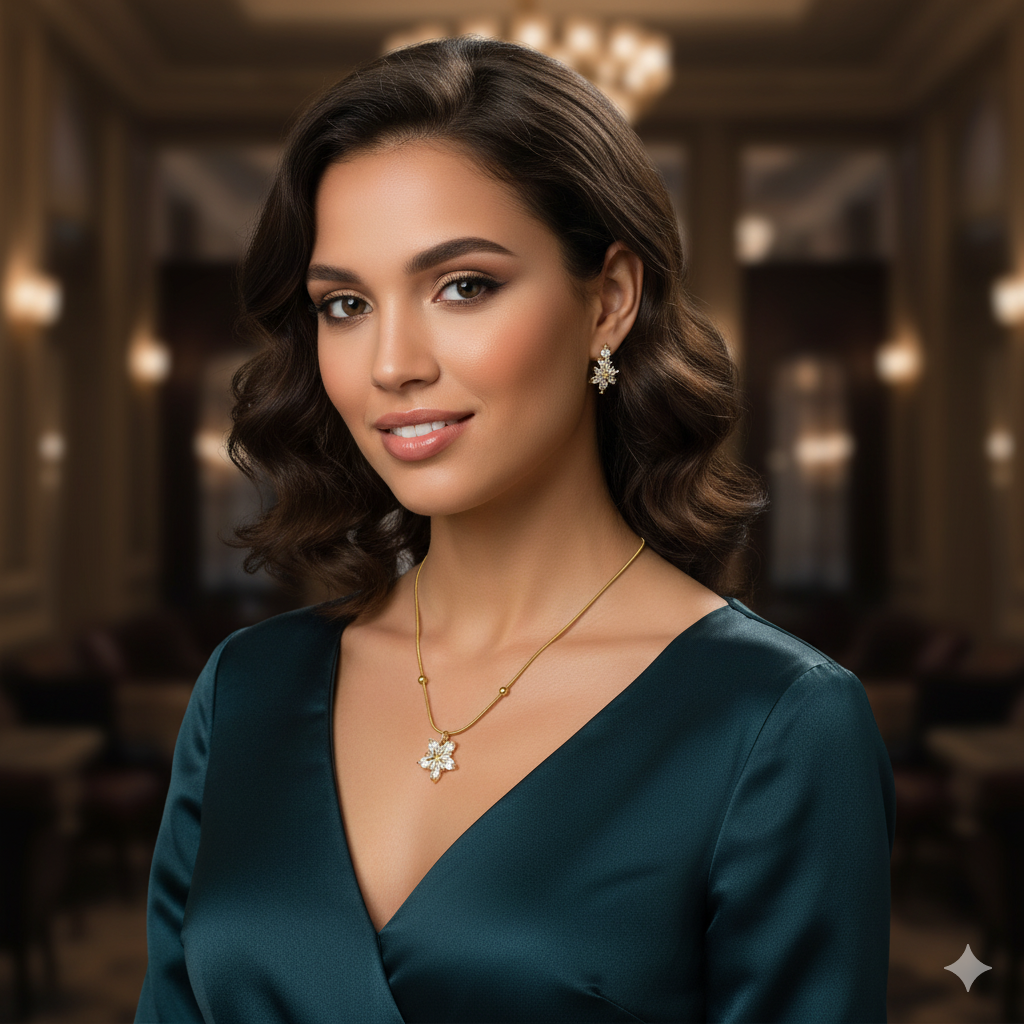 Gleam of Radiance Diamond Floral Set