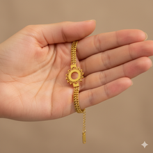 Gold-Plated Filigree Sunburst Bracelet