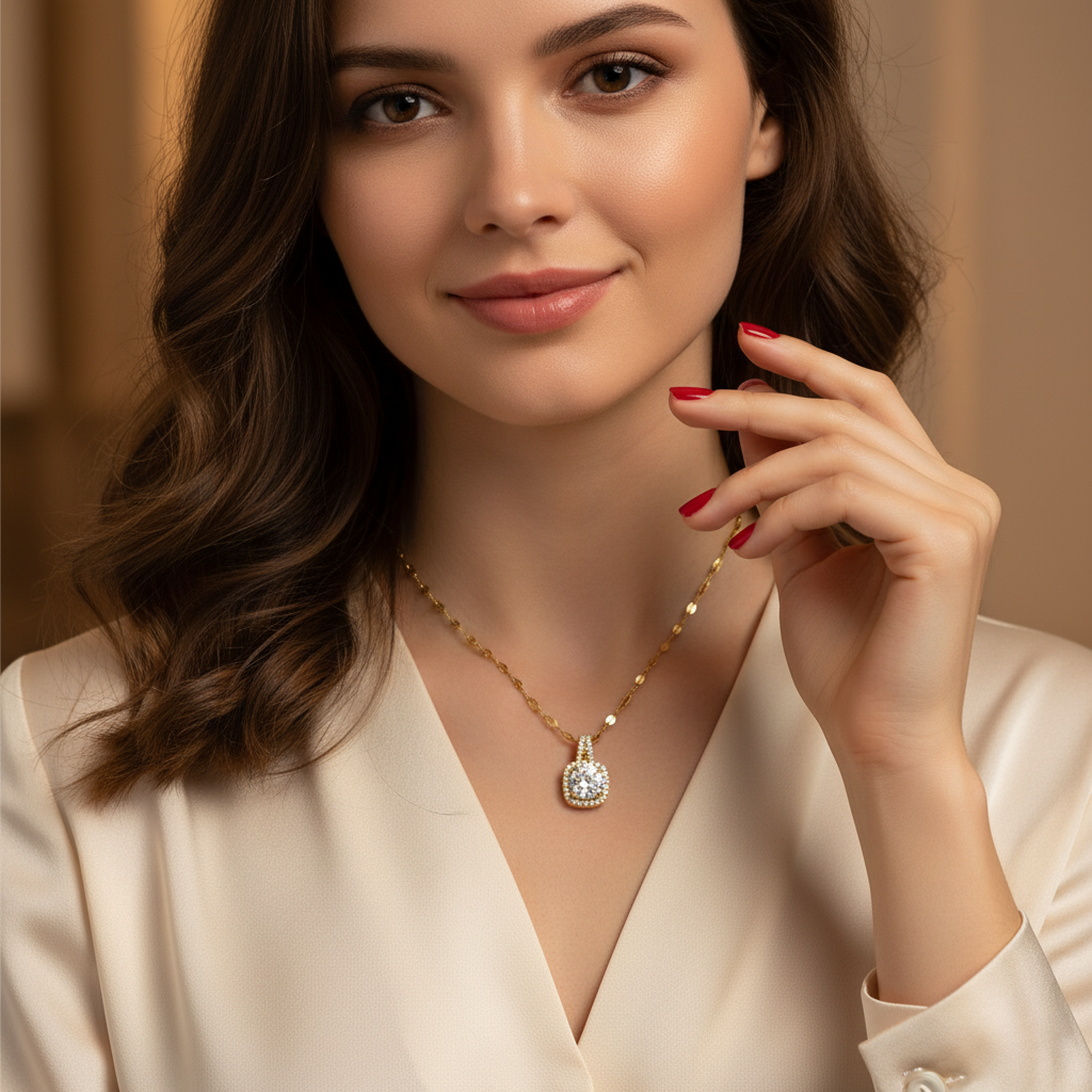 Gold Plated Aura Pendant