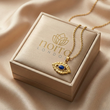 Gold Plated Blue Eye Pendant Norra London