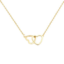 Gold Plated Double Heart Necklace