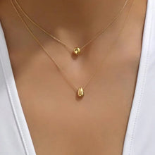 Gold Plated Dual-layer Water Droplets Necklace