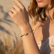 Gold Plated Heart Bangle