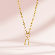 Gold Plated Iconic Toggle Pendant Necklace
