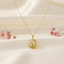 Gold Plated Moon Rabbit Pendant Necklace