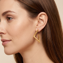 Gold Plated Open Triangle Geometric Stud