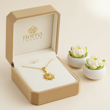 Gold Plated Radiant Sun Pendant Norra London