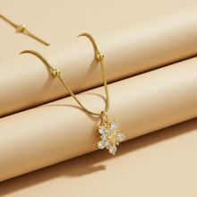 Gold Plated Snowflake Pendant Necklace