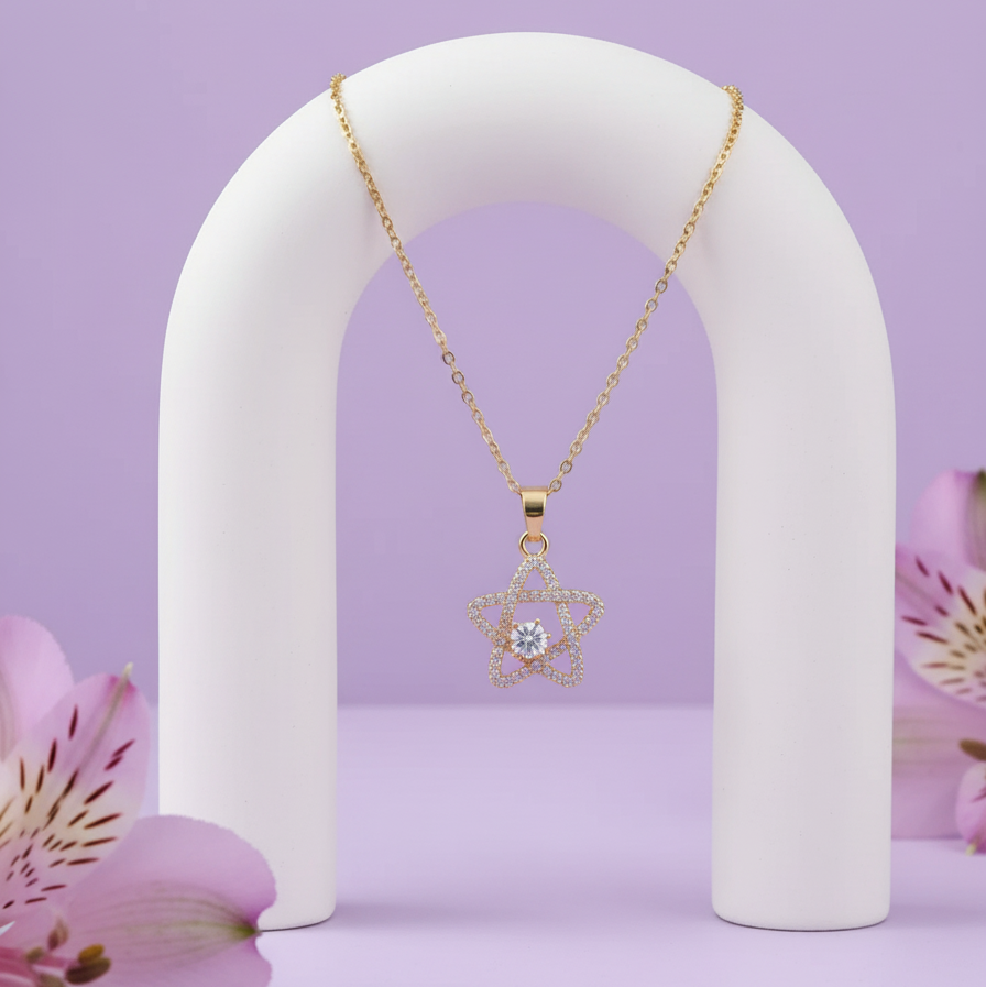 Gold Plated Star Shine Pendant