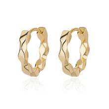 Gold Plated Twisted Wave Huggie Hoop