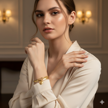 Golden Heart Charm Link Bracelet