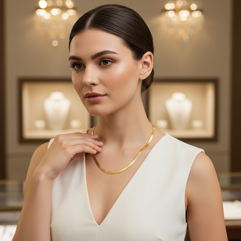 Herringbone necklace