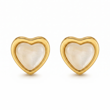 Mother of Pearl Heart Stud Norra London