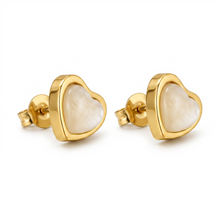 Mother of Pearl Heart Stud