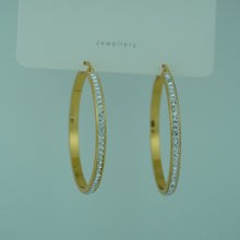 Radiant Pave-Diamond Hoop Earrings
