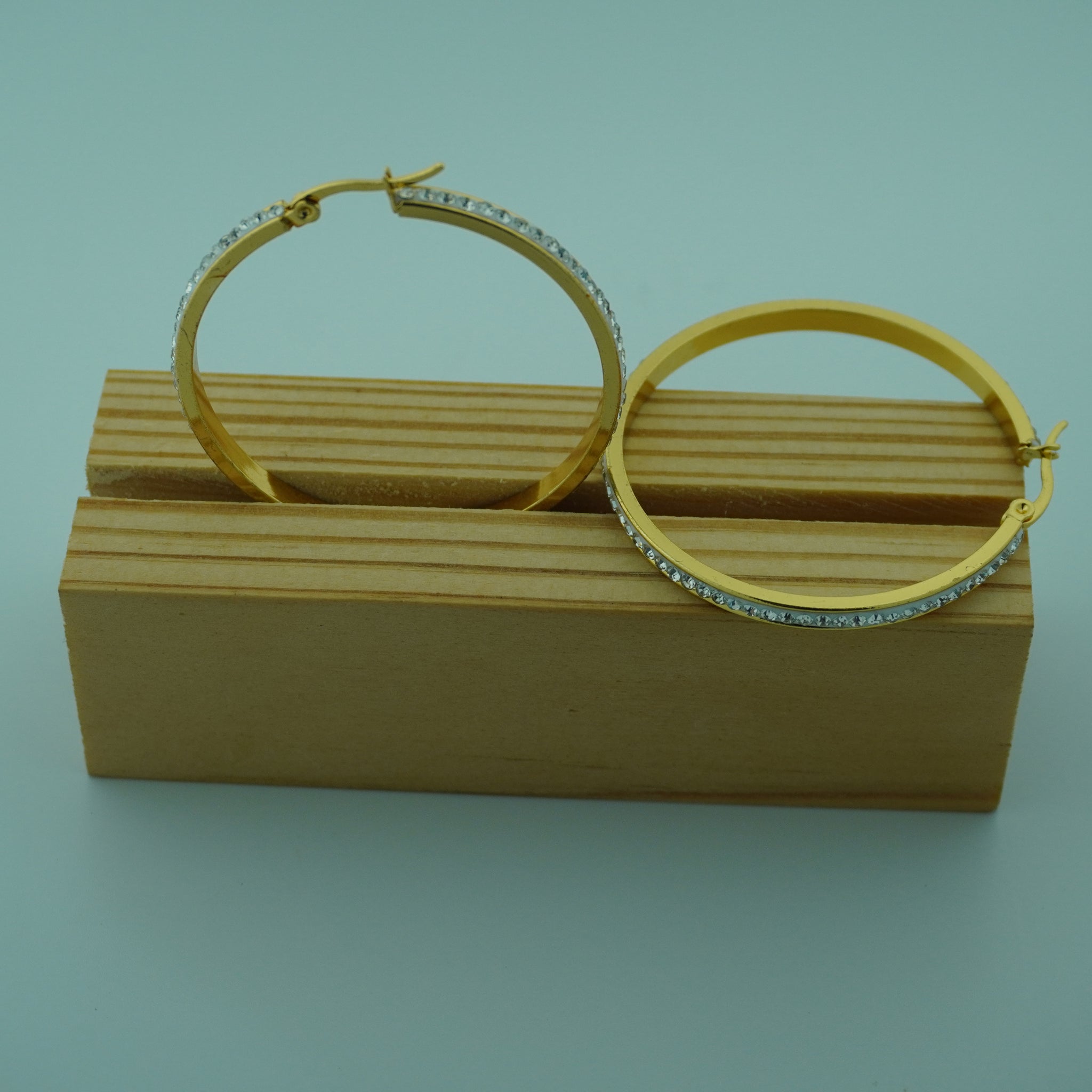 Radiant Pave-Diamond Hoop Earrings