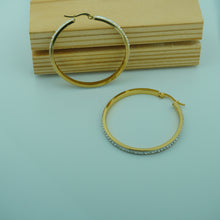 Radiant Pave-Diamond Hoop Earrings