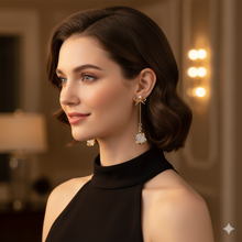 Seraphina Mother-of-Pearl & Diamond Bow Drop Earrings