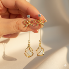 Seraphina Mother-of-Pearl & Diamond Bow Drop Earrings