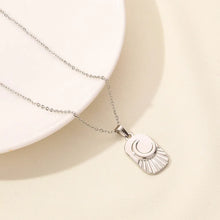 Silver Plated Crescent Moon Pendant Necklace