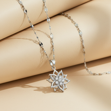 Silver Plated Floral Pendant Necklace