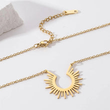 Sun Rays Pendant Gold Plated