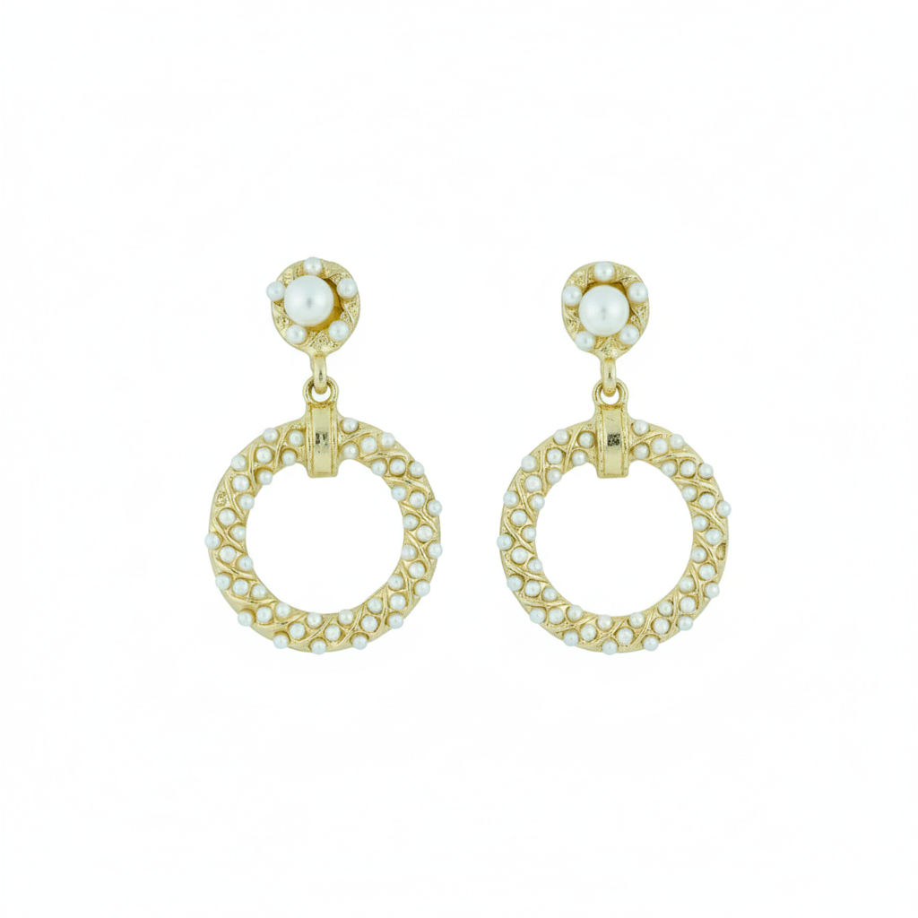 Pearl & Pave Earrings