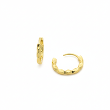 Twisted Wave Huggie Hoop Earrings