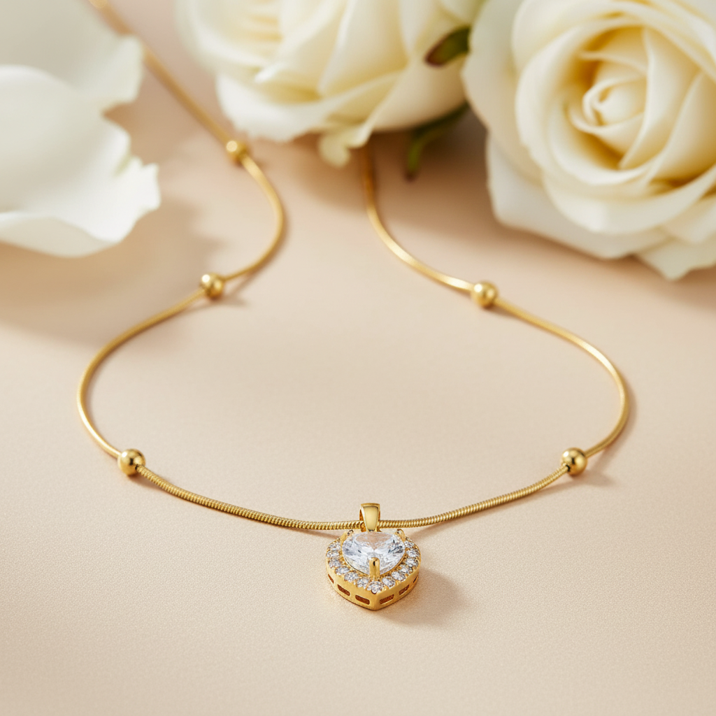 Eternal Radiance Diamond Heart Necklace