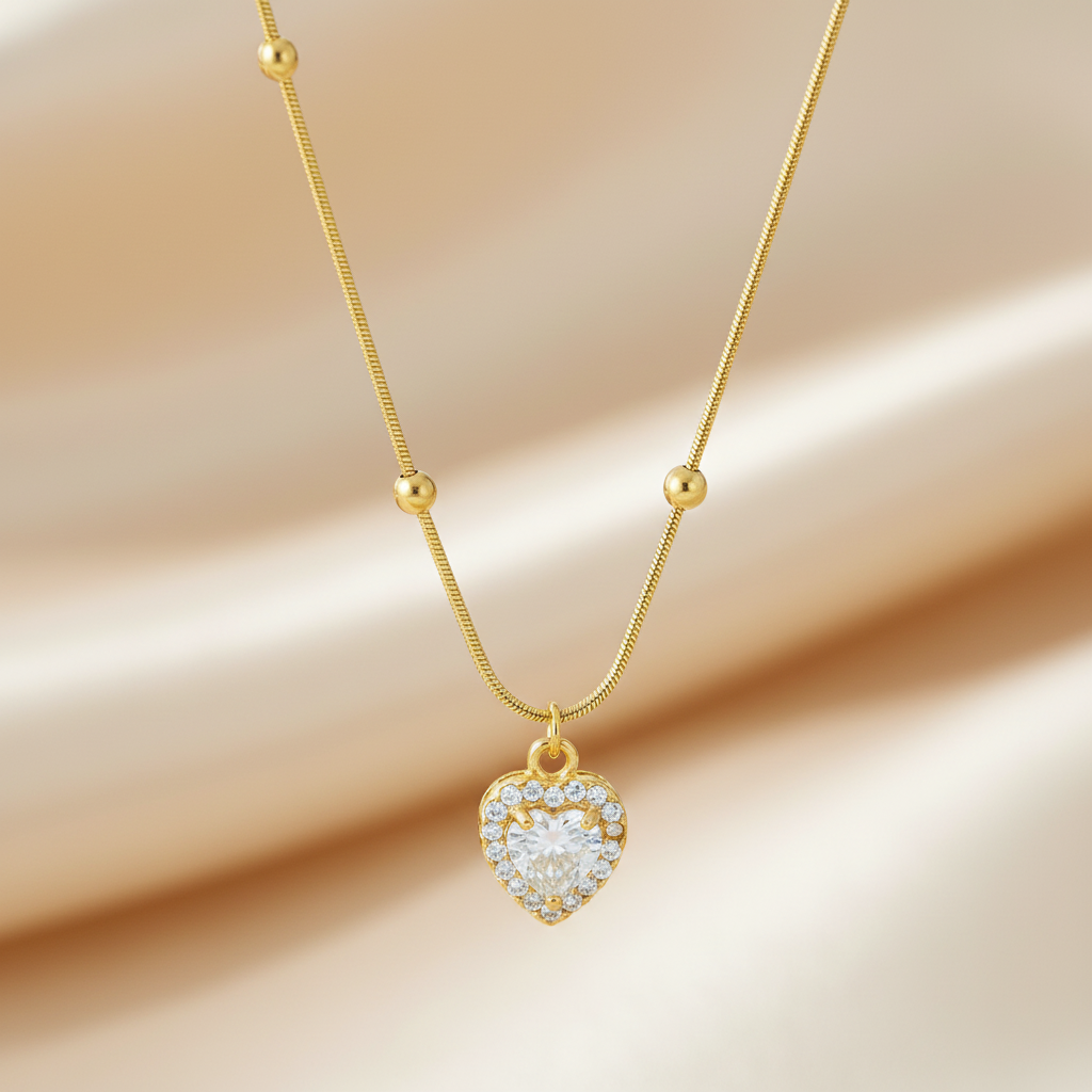 Eternal Radiance Diamond Heart Necklace