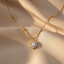 Gold Plated Heart Sparkle Pendant