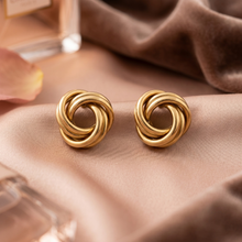 Gold Chunky Knot Stud Earrings