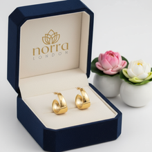 Elegant Gold-Plated Hoop Earrings