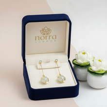 Seraphina Mother-of-Pearl & Diamond Bow Drop Earrings