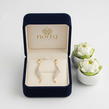 Luxe Cascade Diamond & Gold Drop Earrings